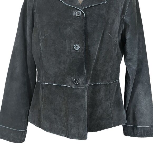 Brandon Thomas black suede leather jacket - Picture 3 of 10